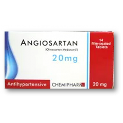 Angiosartan 20 mg ( Olmesartan ) 28 film-coated tablets